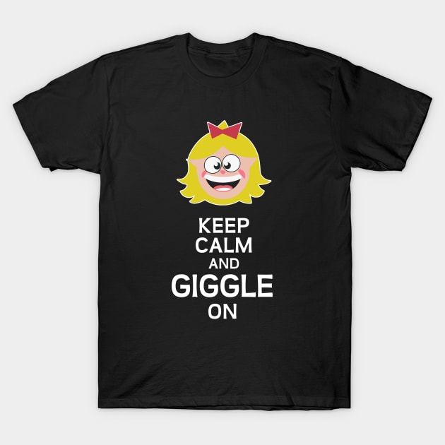 Keep calm and giggle on T-Shirt by Fashioned by You, Created by Me A.zed